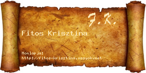 Fitos Krisztina névjegykártya