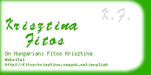 krisztina fitos business card